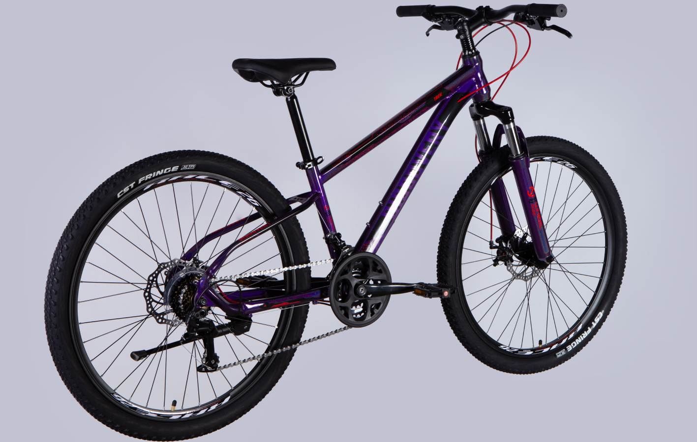 Велосипед Discovery TREK DD FR 26", размер XS, рама-13", 2025, фиолетовый  2
