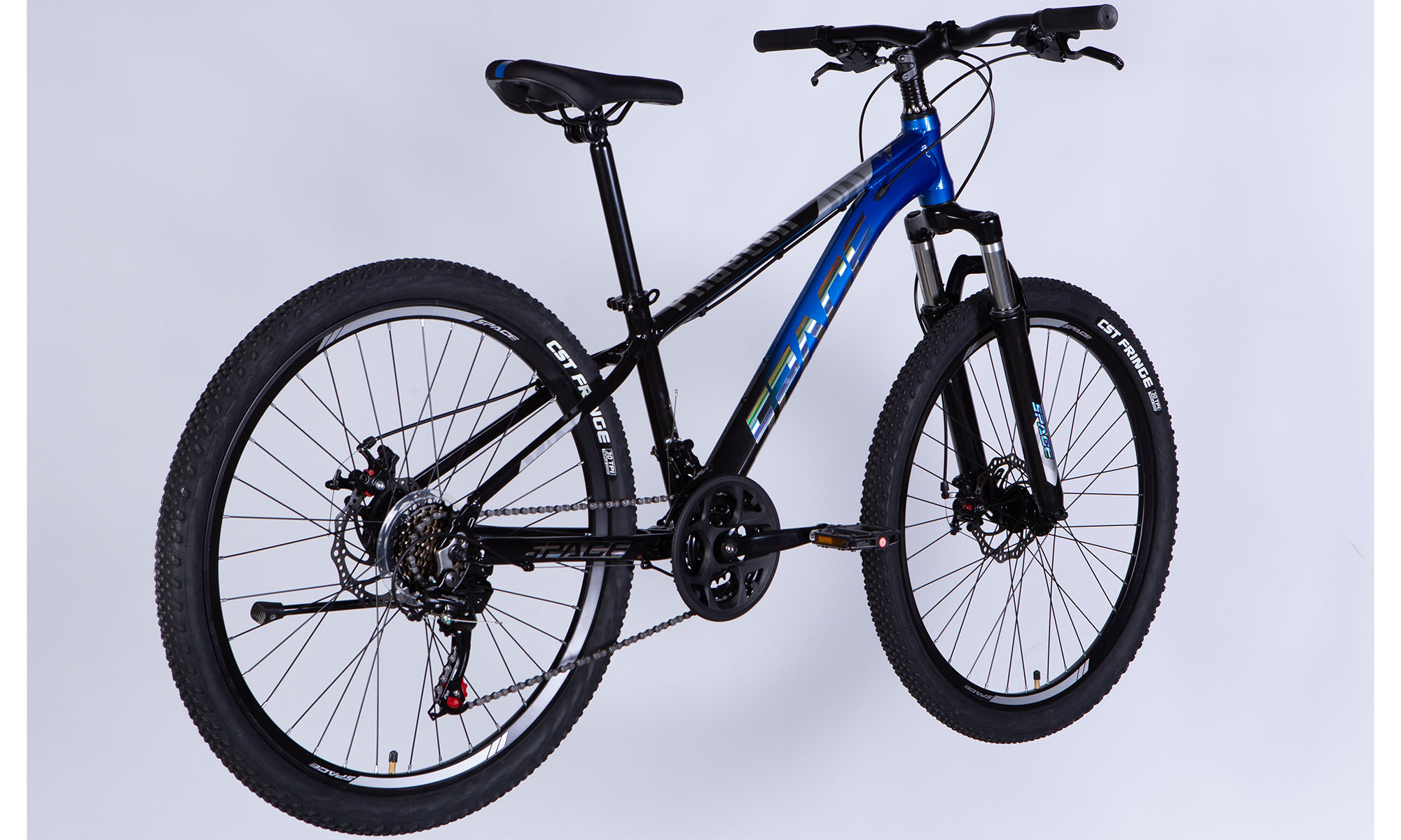 Велосипед SPACE PHAETON DD FR 26", размер XS, рама-13", год 2026, черно-синий 3