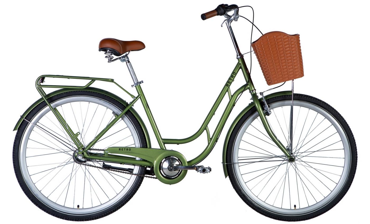 Фотографія Велосипед Dorozhnik RETRO Nexus 28" розмір L рама 19 2024 Зелений
