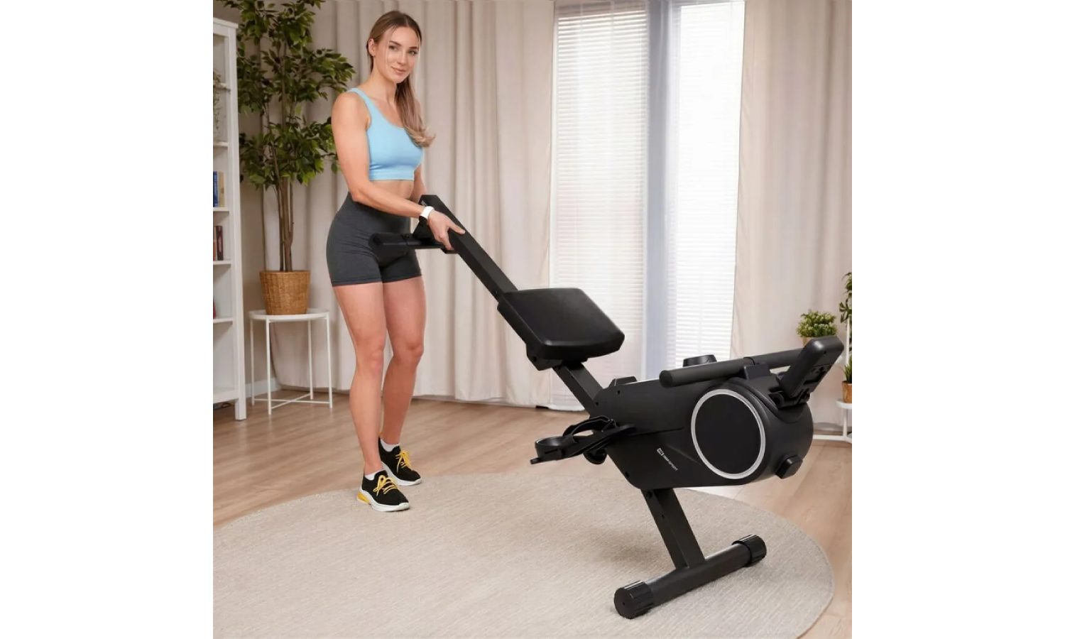 Гребной тренажер Hop-Sport HS-055R Creek магнитный черный 7 Гребной тренажер Hop-Sport HS-055R Creek магнитный черный 7