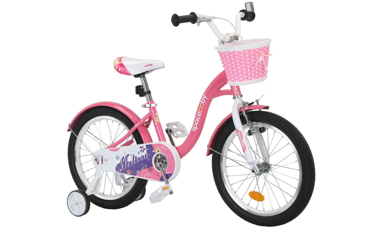Фотография Велосипед SPACE KID MELISSA BH 18" рама 10" 2024 Розовый с корзиной 2