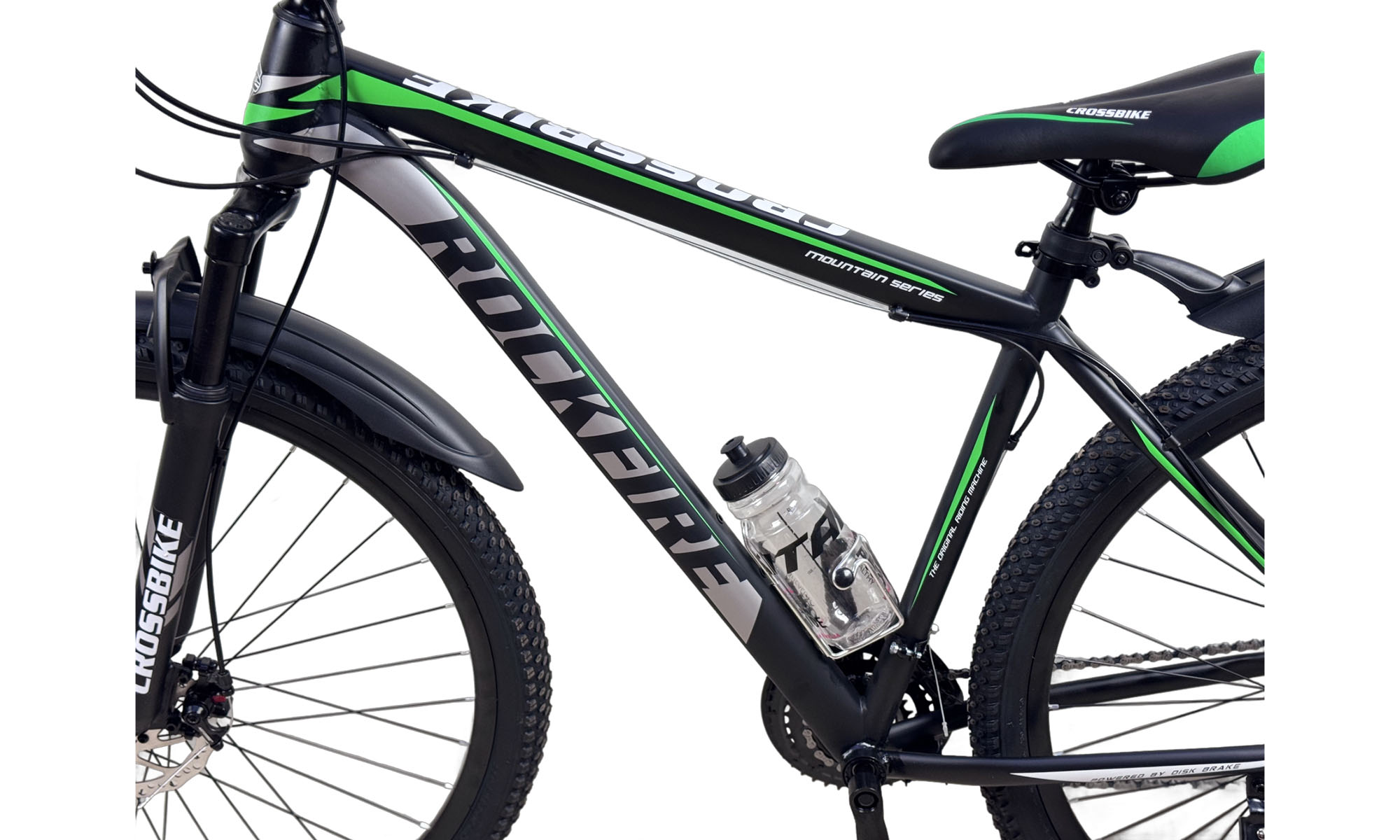 Велосипед CrossBike Rockfire 29", розмір L, рама 19", рік 2026, Чорний-Зелений 2