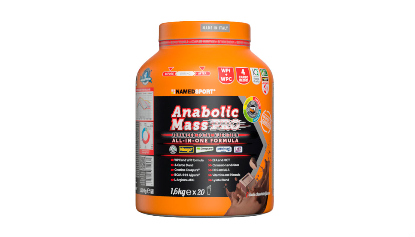 Фотографія Гейнер Namedsport ANABOLIC MASS PRO 1600 г Шоколад