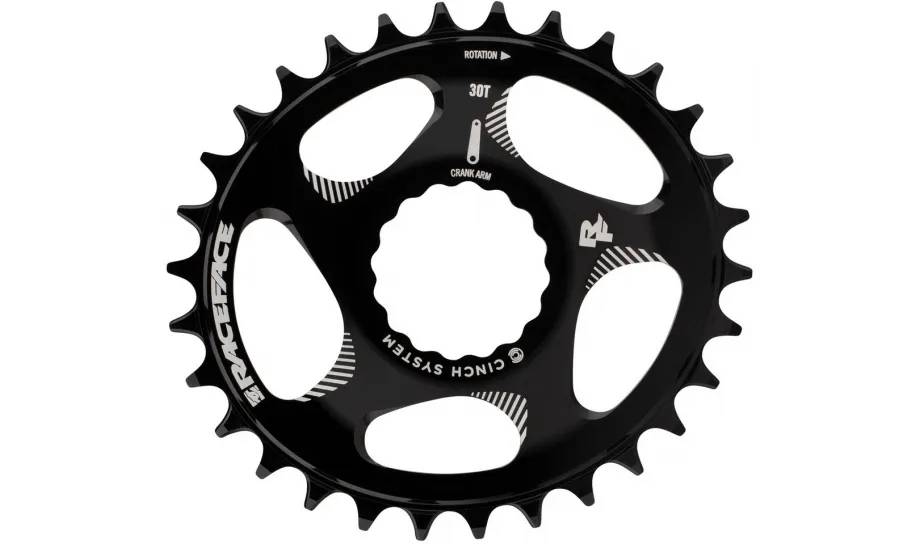 Фотографія Зірка RaceFace CHAINRING, CINCH, DM, OVAL, 30T, BLK, 10-12S 2