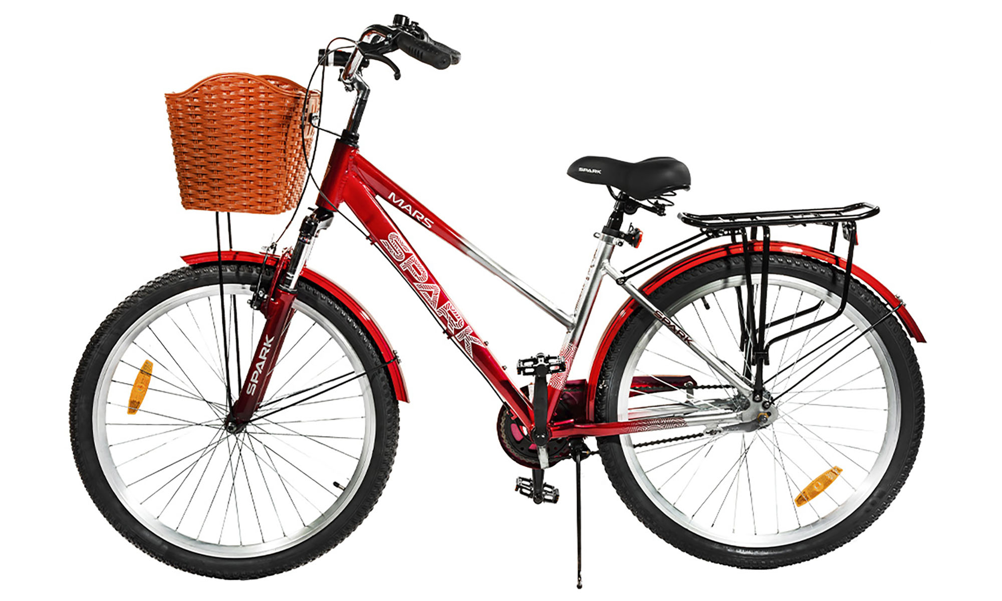 Велосипед SPARK PLANET-3 MARS 26", размер M, рама 17", год 2025, красно-белый 2