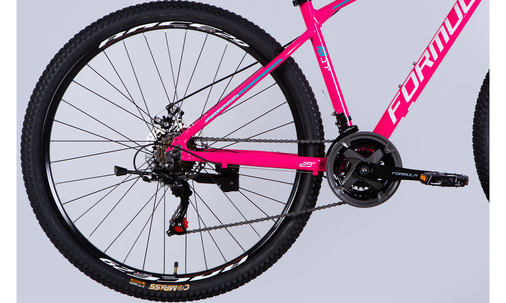 Велосипед Formula MOTION DD FR 29", розмір M, рама 17", 2025, рожево-білий 6