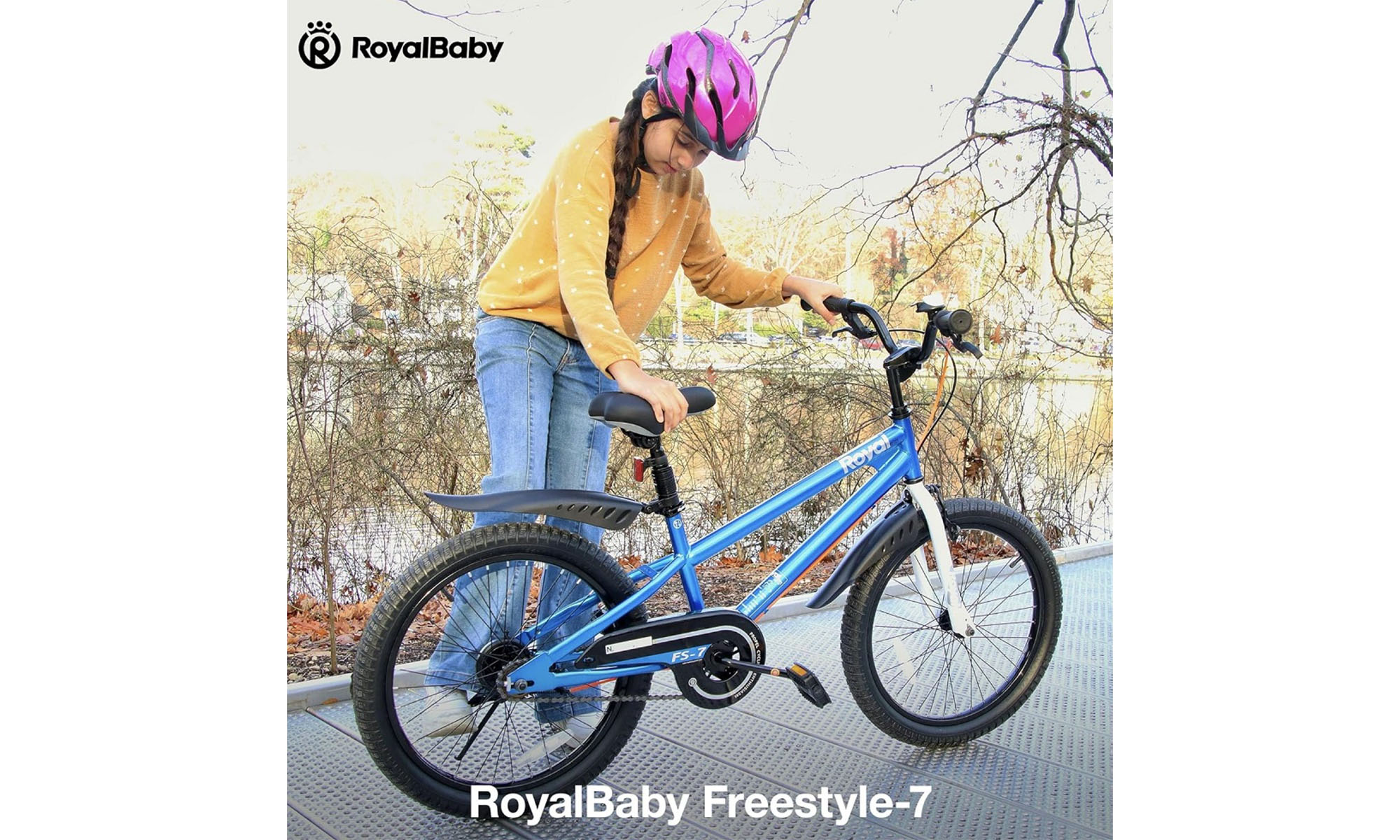 Велосипед RoyalBaby FREESTYLE 7TH 16", OFFICIAL UA, синий 3