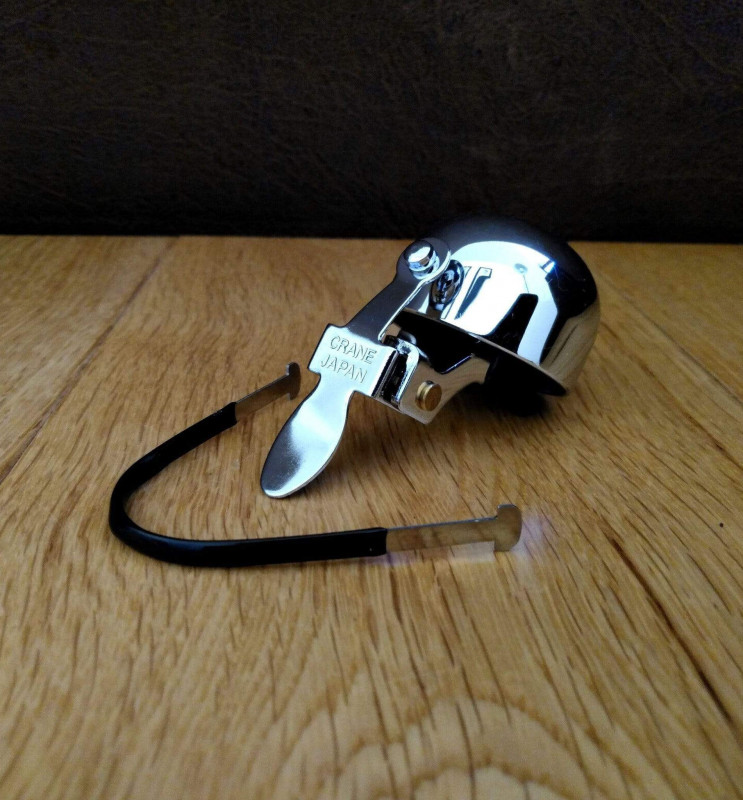 Дзвінок E-NE CRANE, All Chrome Plated, 37мм латунь, скоба 2