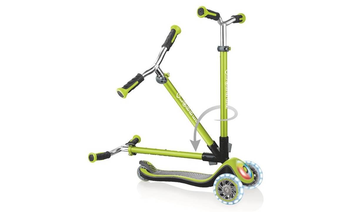 Самокат GLOBBER ELITE PRIME, зелёный, колёса с подсветкой, 3+ 6