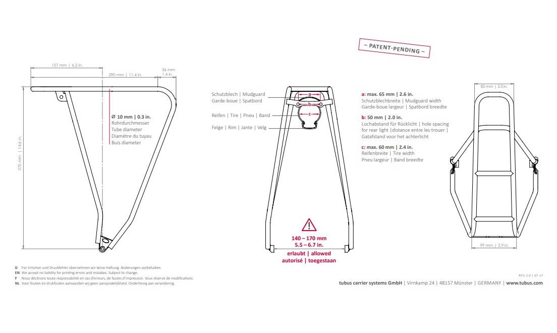 Велобагажник задній Tubus Vega Evo "26/28" 2