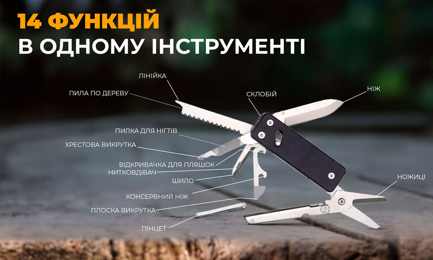 Міні мультитул Roxon KS2, чорний 5