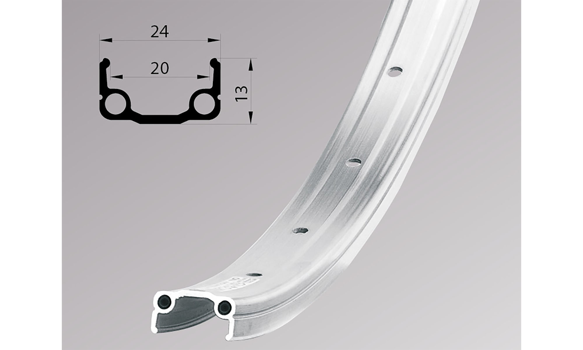 Обод Remerx RMX 20, 16'', 305x20, 20 отв., AV, одностенный, серый, V-Br 