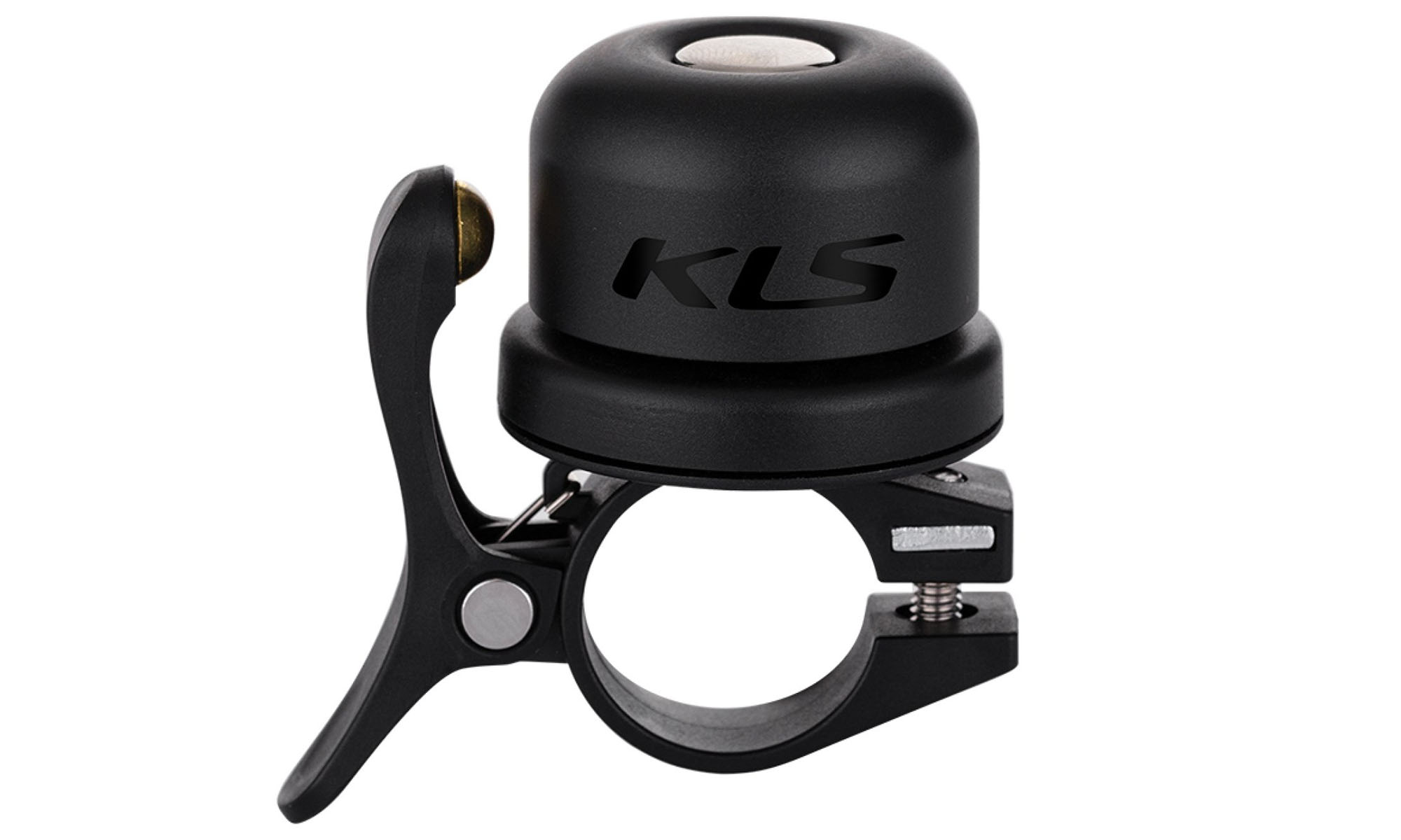 Звонок на руль KLS Bloom, диаметр крепления 22 - 25 мм, черный 