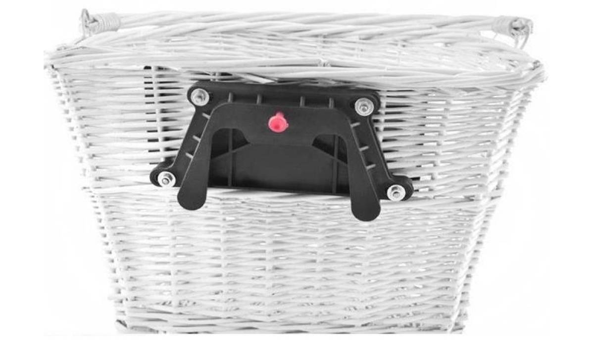 Корзина передняя Kands 35x24x23 с ручкой, плетеная, на руль. белый 2
