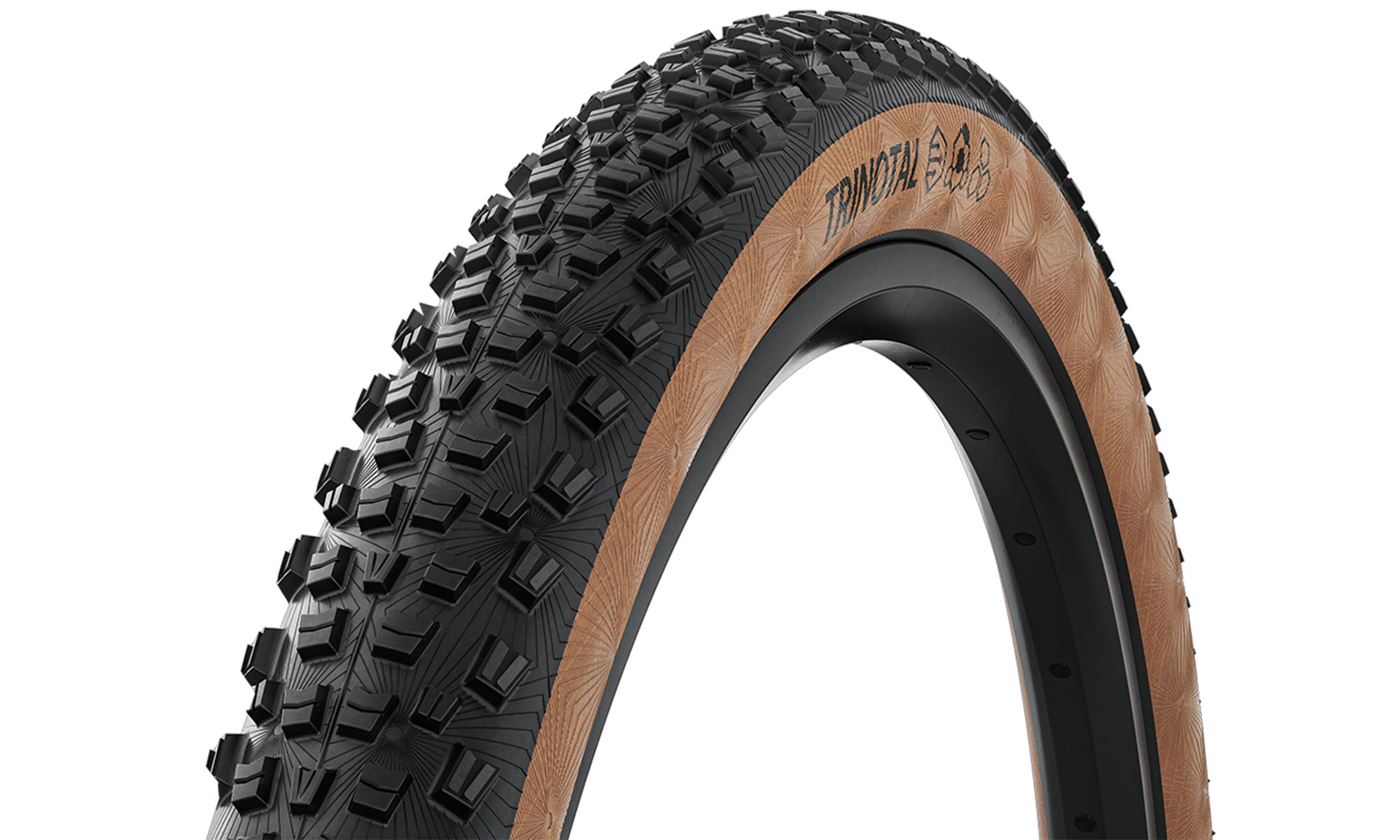 Покрышка бескамерная Continental Trinotal Race Grip 29" | 29 X 2.40, черная/коричневая складная, skin Покрышка бескамерная Continental Trinotal Race Grip 29" | 29 X 2.40, черная/коричневая складная, skin