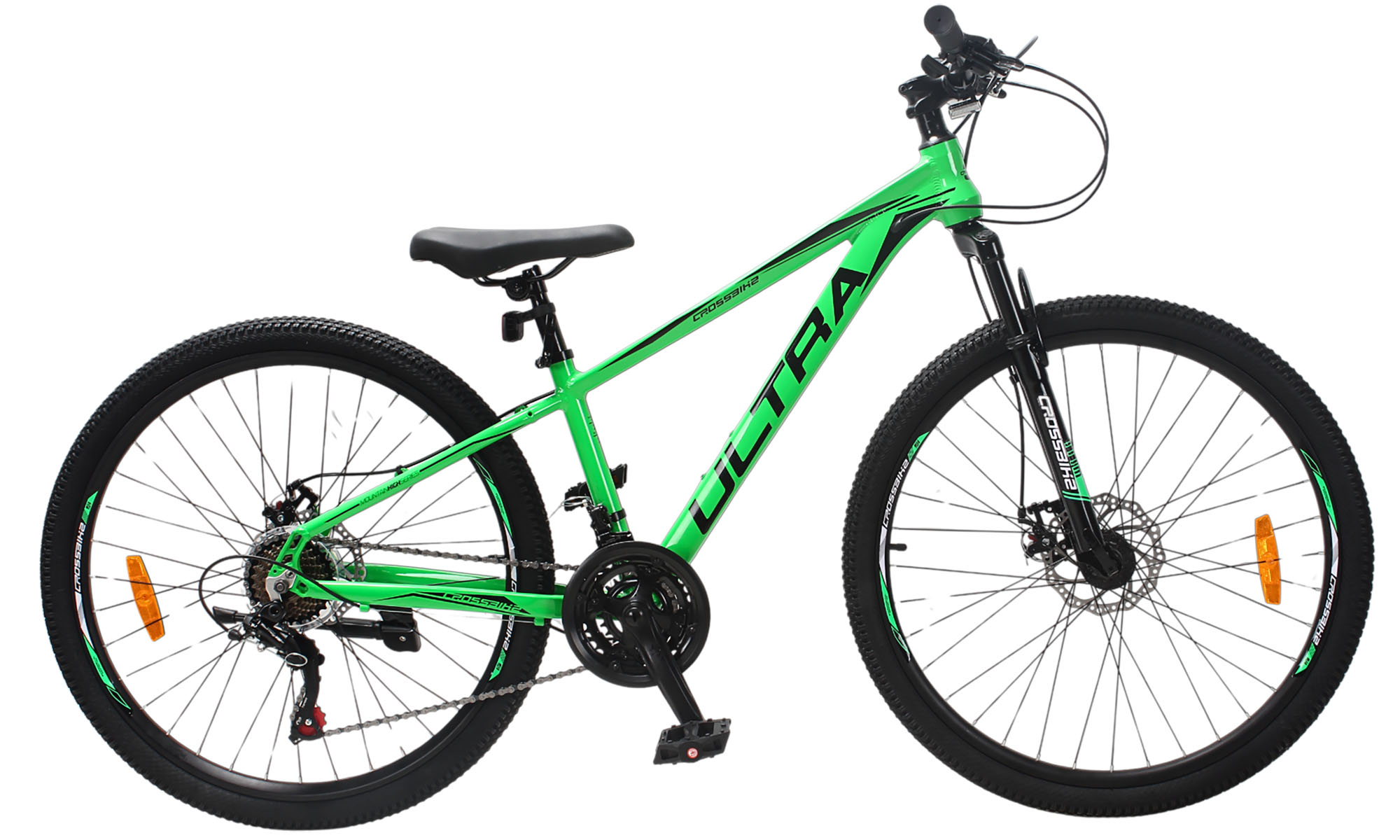 Велосипед CrossBike ULTRA 26", розмір XS, рама 13", рік 2026, Зелений-Чорний 