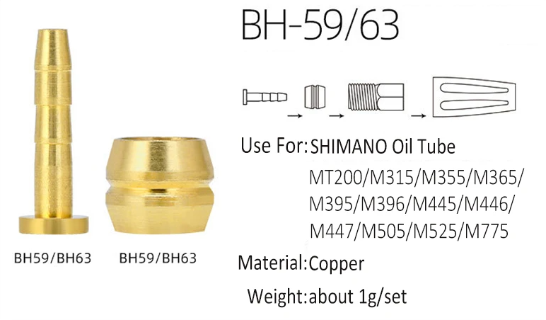 Фотографія З'єднання гідролінії EZmtb BH59-SS Comp Nut Fitting Kit 2