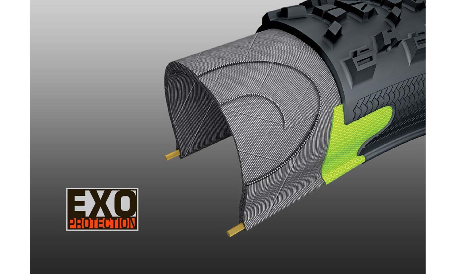 Фотография Покрышка MAXXIS DTH 26X2.15 (53х559) TPI-60 Foldable EXO/TANWALL, черно-коричневая 2