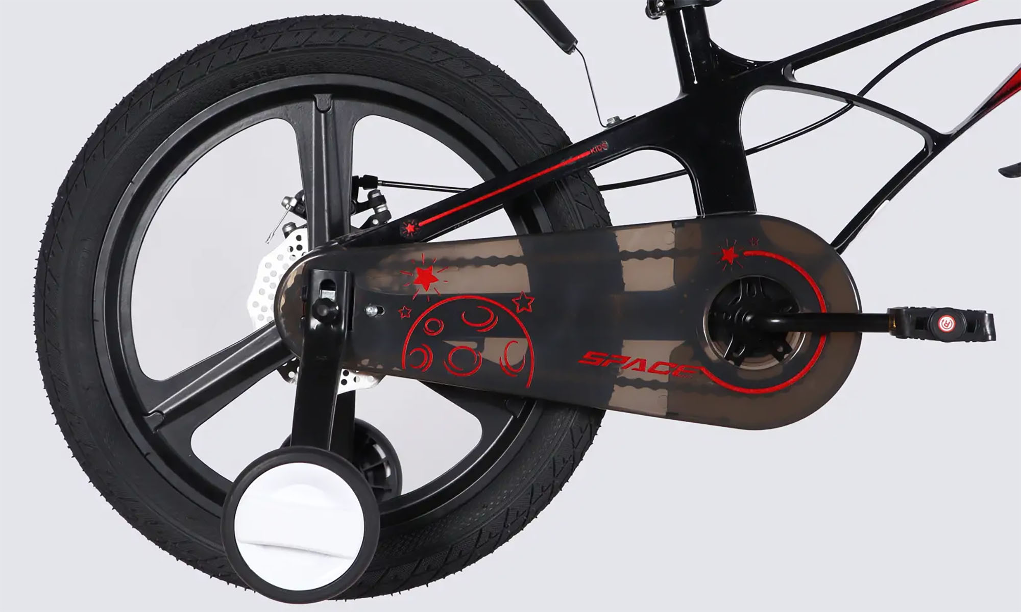 Велосипед SPACE KID ANDROMEDA DD 18", размер XXS, рама-10", год 2026, красно-черный 2