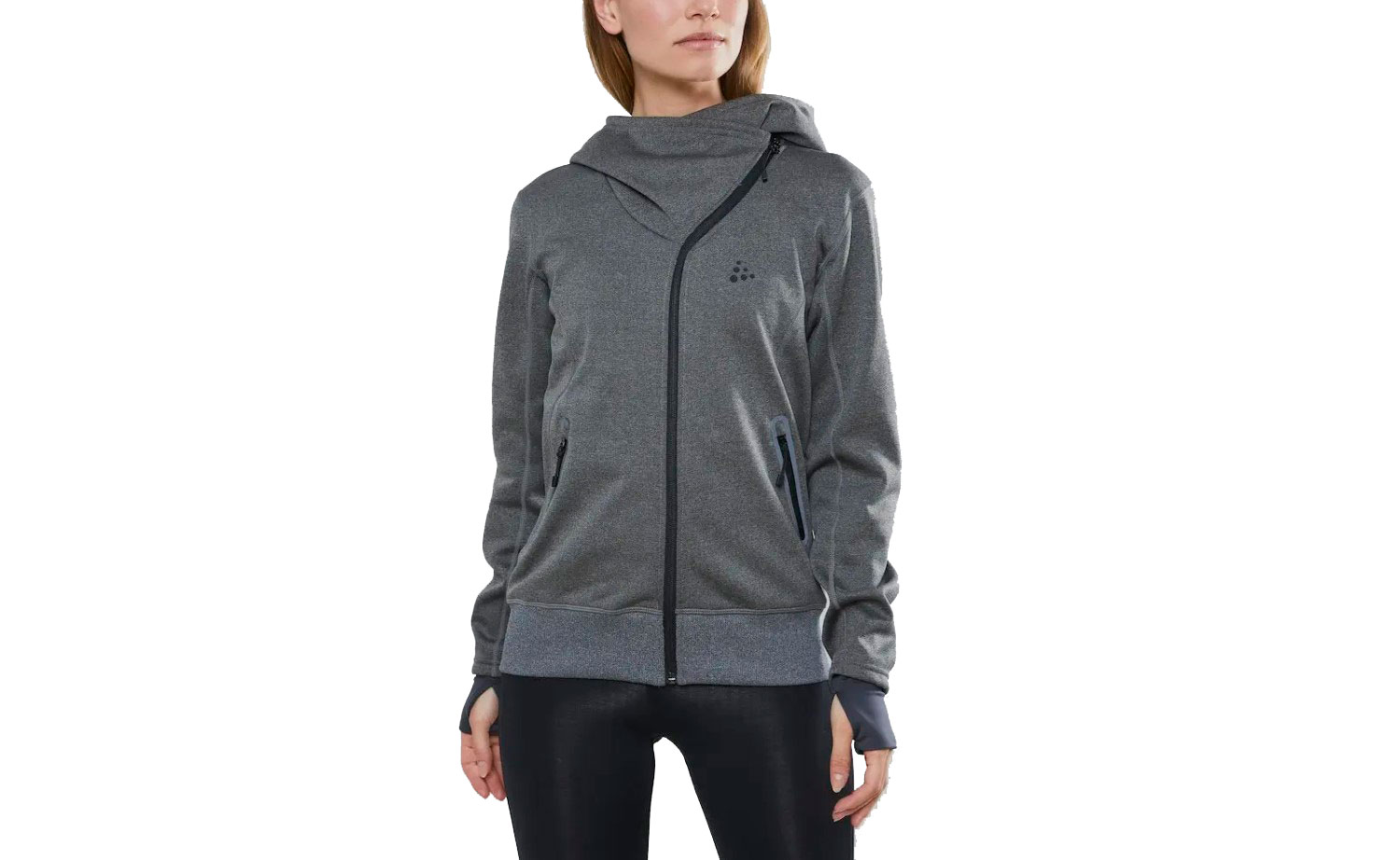 Кофта Craft Sports Fleece Assymetric женская, размер XS, сезон AW 19, серый 4