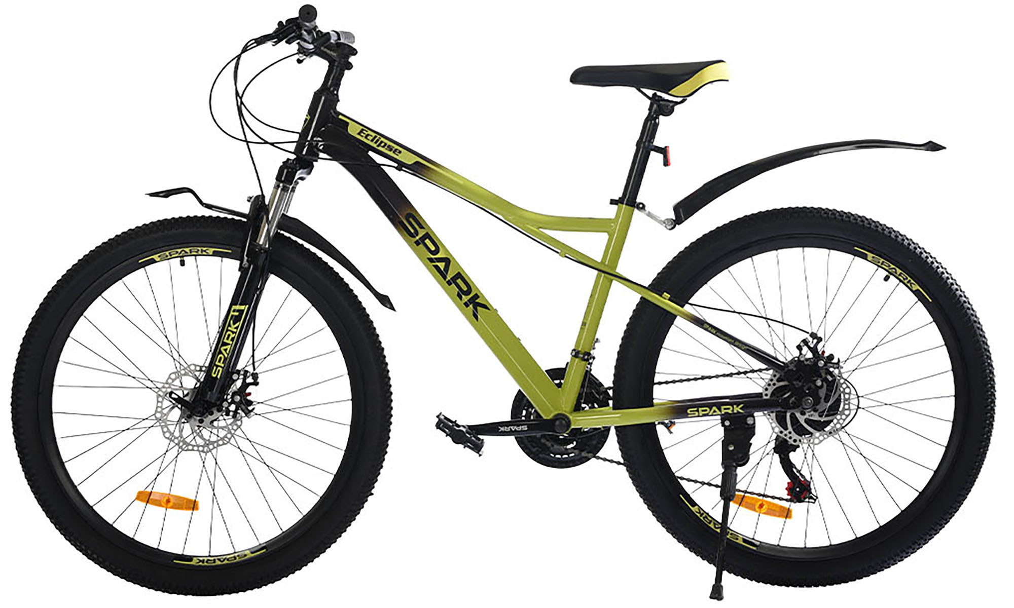 Велосипед SPARK ECLIPSE 26", размер XS, рама 13", год 2026, черно-зеленый 5