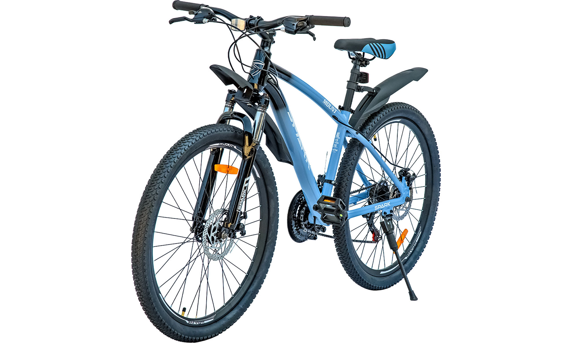 Велосипед SPARK MOUNT 26", розмір S, рама 15", рік 2025, чорно-синій 4 Велосипед SPARK MOUNT 26", розмір S, рама 15", рік 2025, чорно-синій 4
