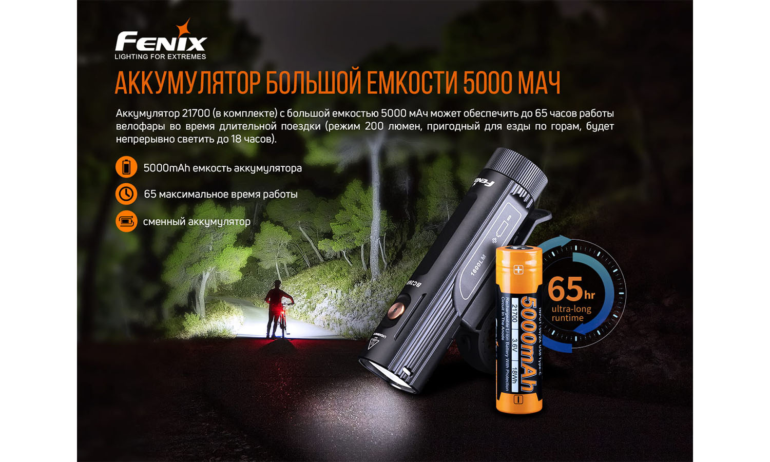 Велофара Fenix BC26R 6 Велофара Fenix BC26R 6
