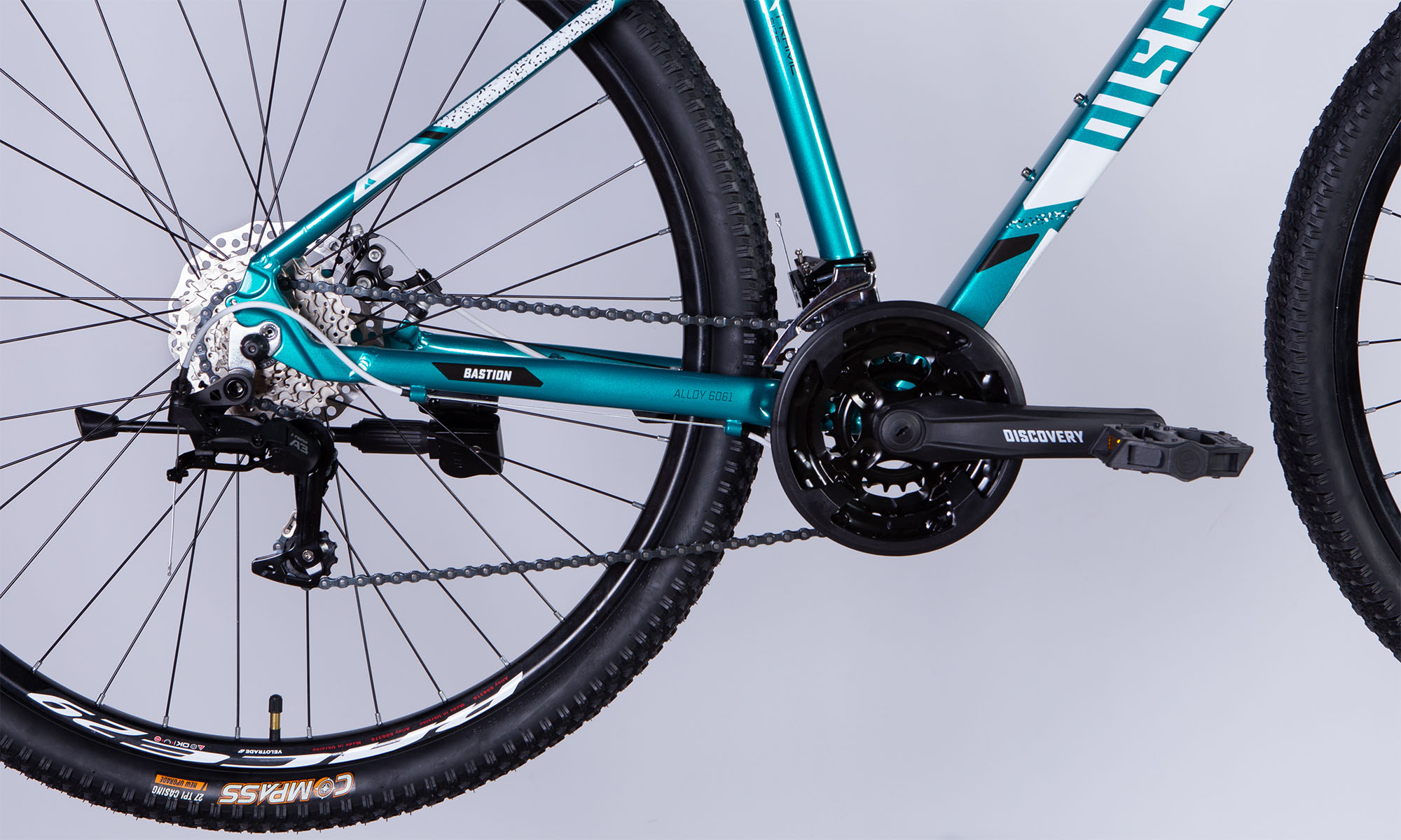 Велосипед Discovery BASTION DD CS 29", размер XL, рама 21", 2025, бирюзовый  6