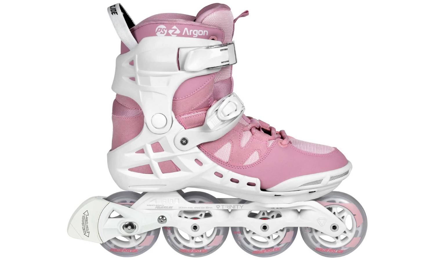 Ролики POWERSLIDE Phuzion Argon Rose 80 размер 38,0 бело-розовый 