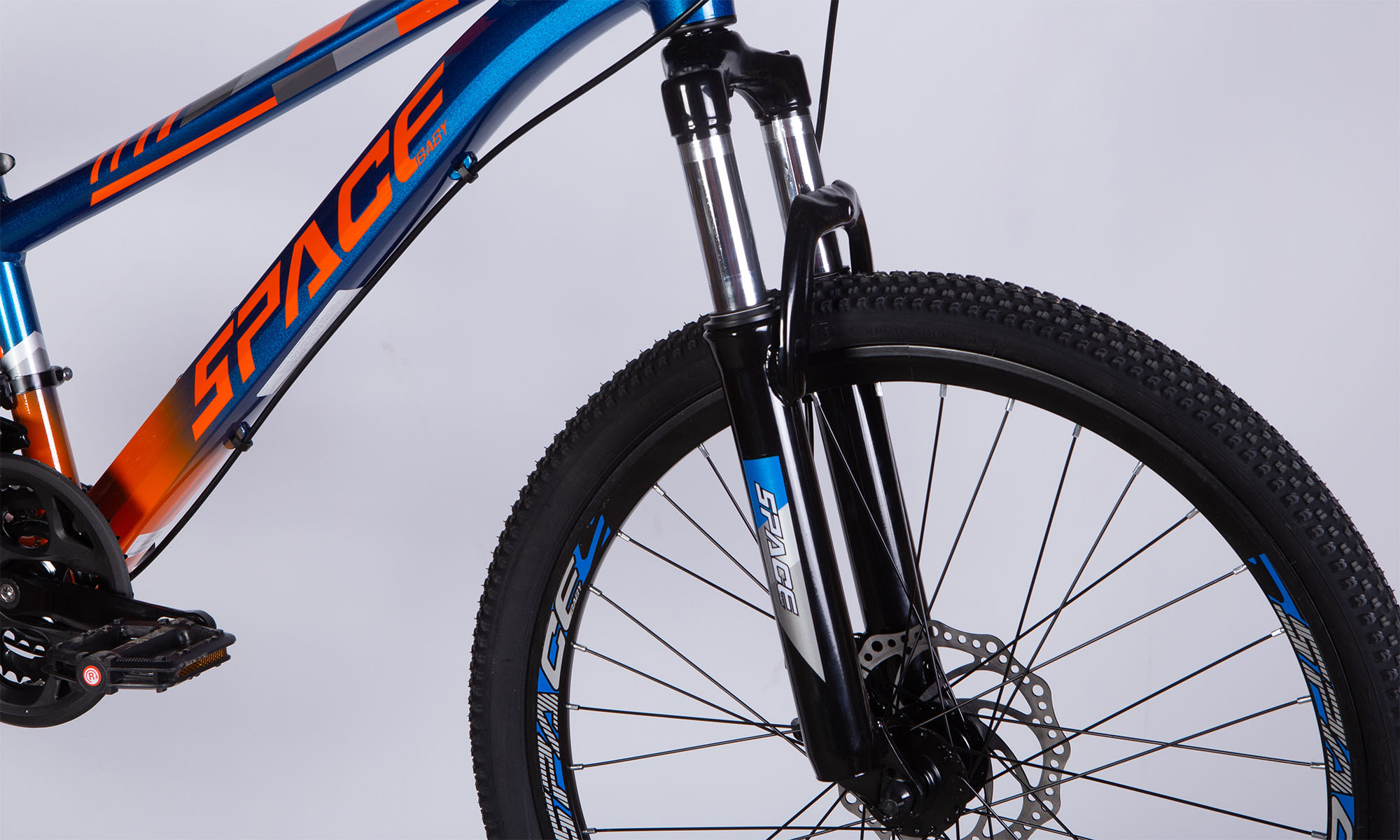 Велосипед  SPACE MERCURY DD FR, 24", размер XXS, рама 11", год 2026, сине-оранжевый 5