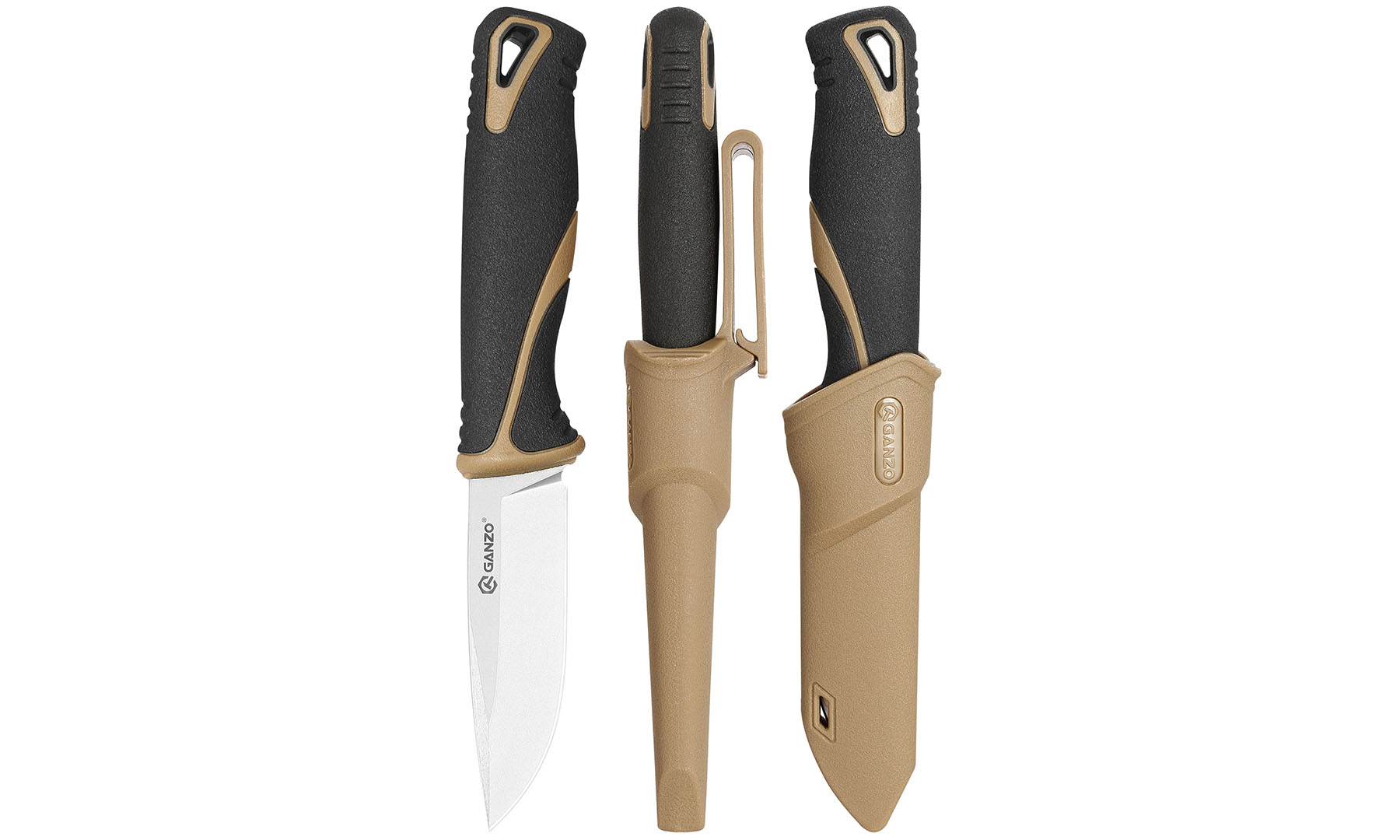 Нож Ganzo G807-DY бежевый с ножнами 7