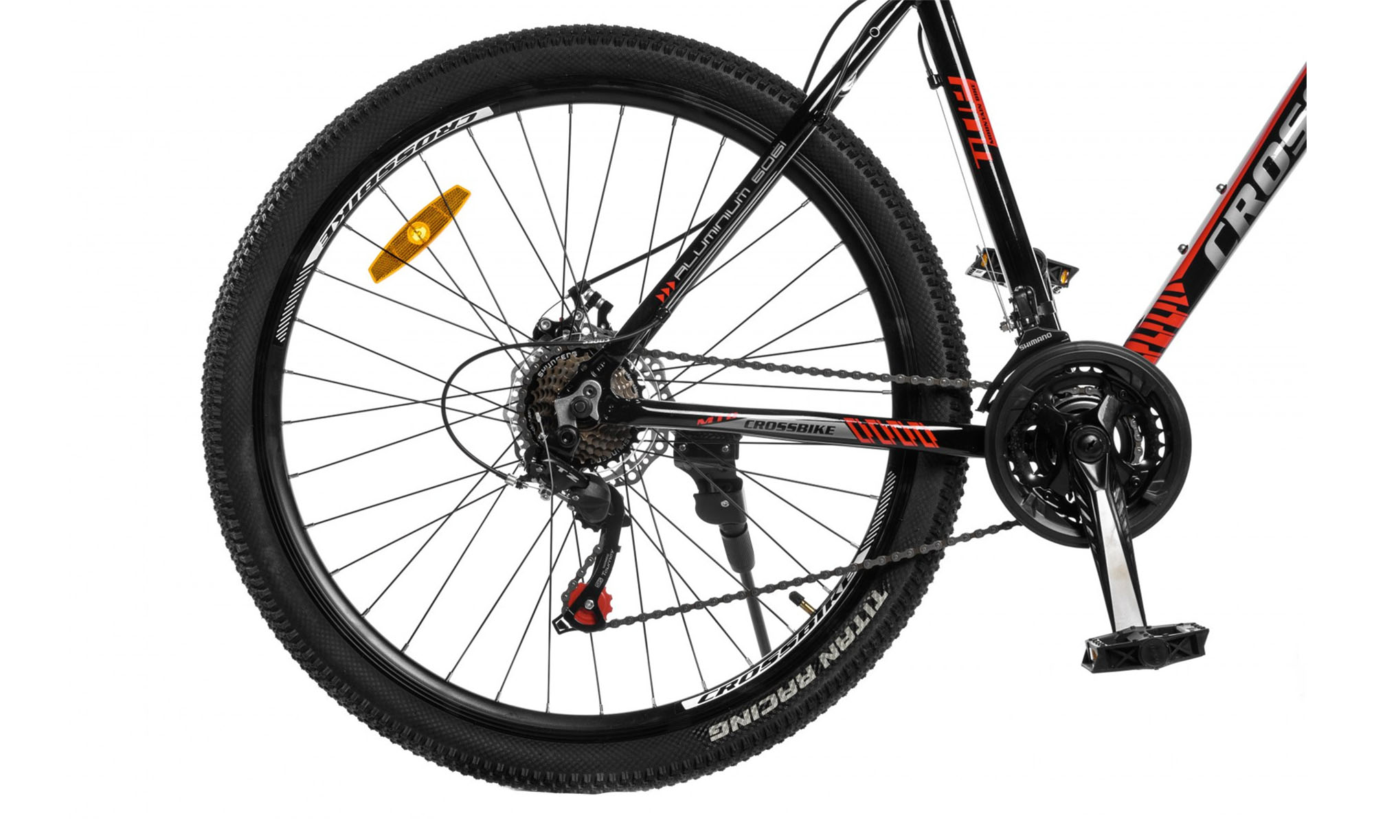 Велосипед CrossBike Everest 27.5", розмір S, рама 15", рік 2024, Чорний-червоний 3