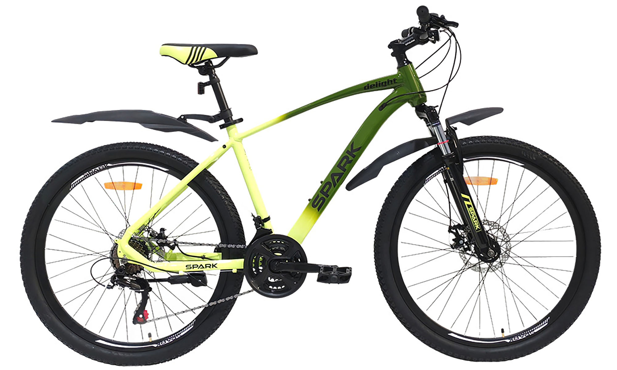 Велосипед Spark Delight 26" размер М рама 17" зелено-желтый Велосипед Spark Delight 26" размер М рама 17" зелено-желтый
