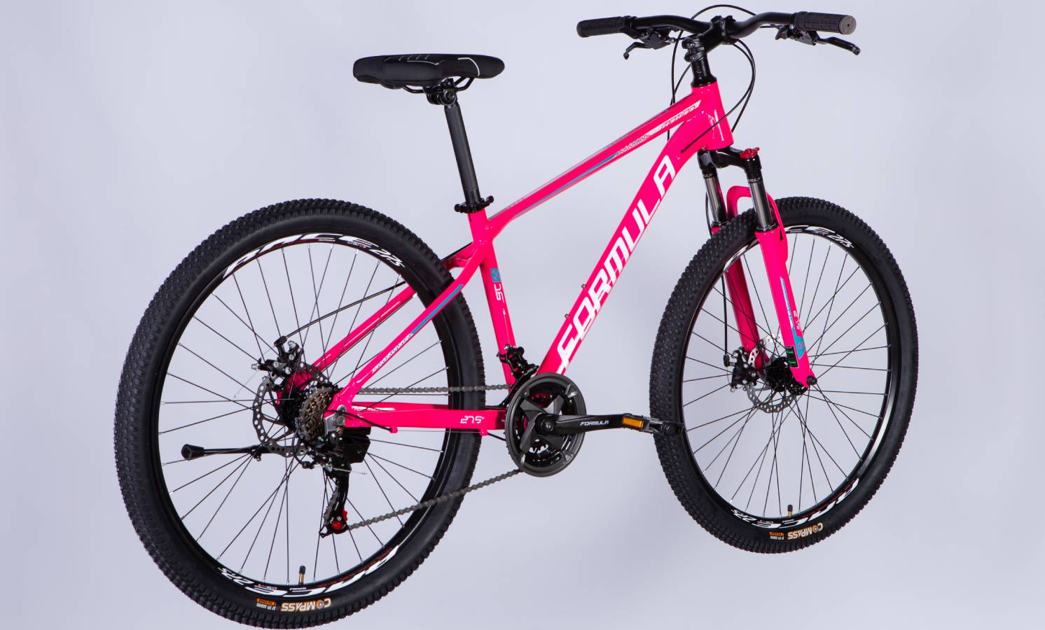 Фотографія Велосипед Formula MOTION DD 27,5" розмір S рама 16" 2025 рожево-білий 3
