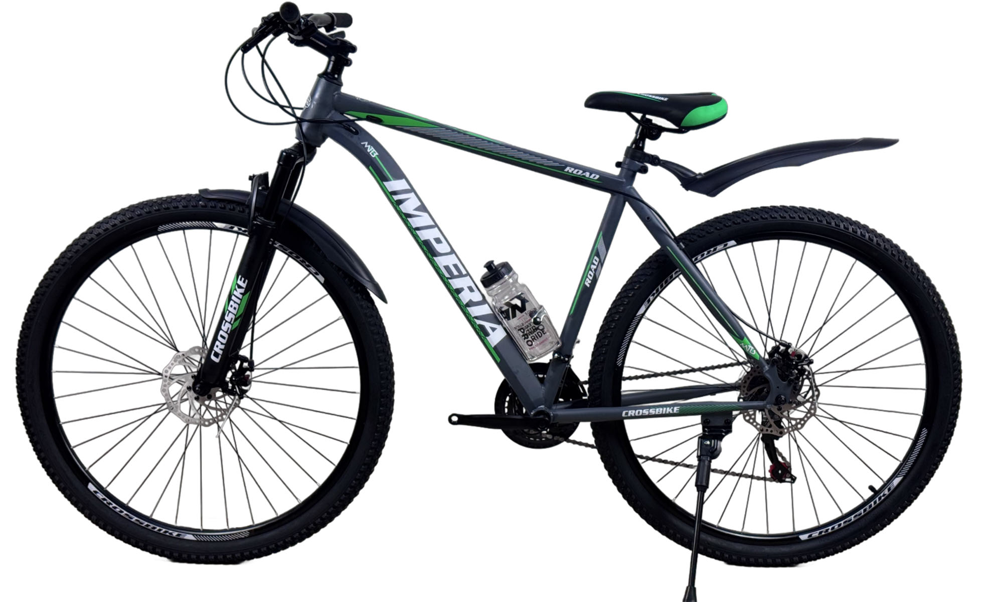 Велосипед CrossBike Imperia 29", размер XL, рама 21", год 2026, Серый-Зеленый 3 Велосипед CrossBike Imperia 29", размер XL, рама 21", год 2026, Серый-Зеленый 3