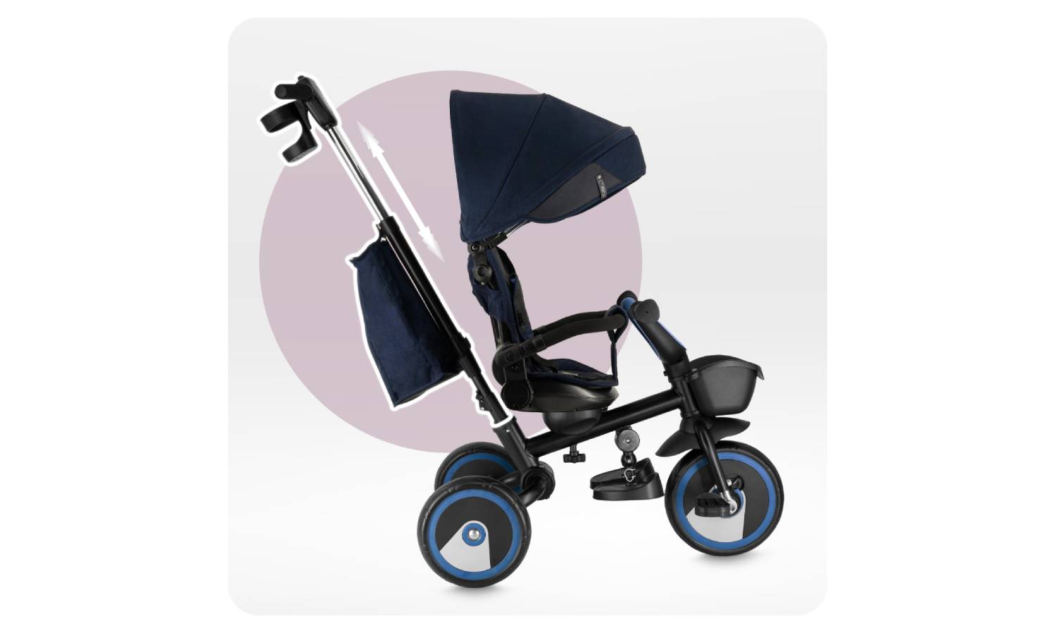 Трехколесный велосипед MoMi IVI Blue Navy 11