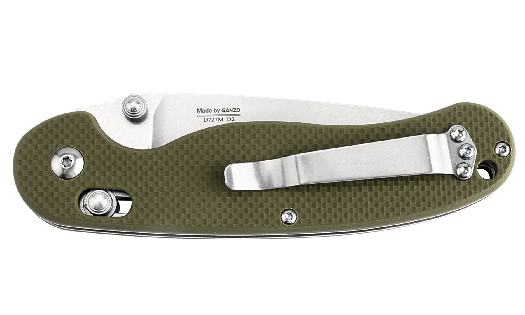 Нож складной Ganzo D727M-GR зеленый (D2 сталь) 3 Нож складной Ganzo D727M-GR зеленый (D2 сталь) 3
