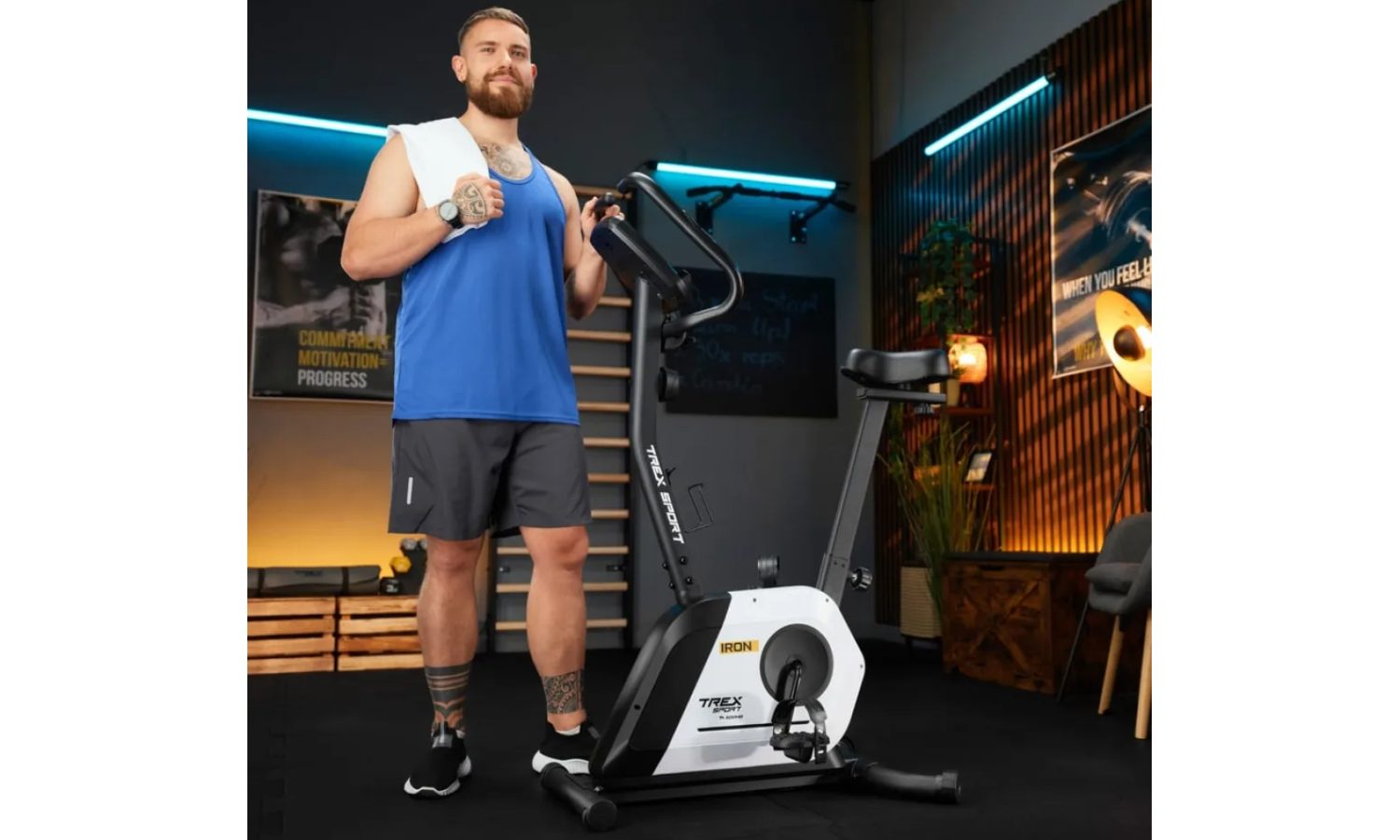 Велотренажер Trex Sport TX-500MB IRON магнитный белый 2