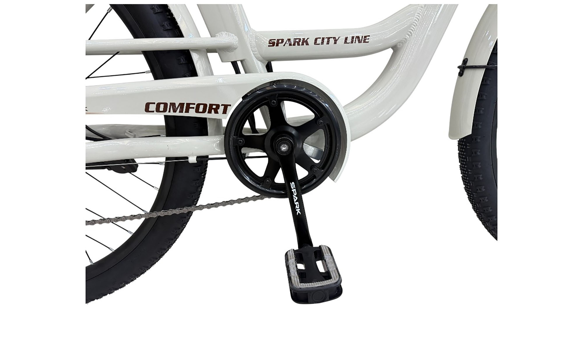 Велосипед с электромотором SPARK E-CITY COMFORT 28", размер M, рама 18", 48V/500W/12,8Ah, год 2026, светло-серый 3