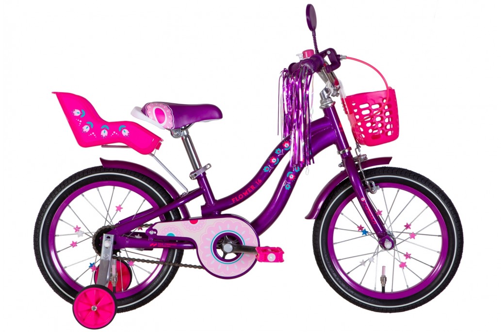 Фотография Велосипед Formula FLOWER PREMIUM 16" рама 8,5" (2022) Фиолетовый