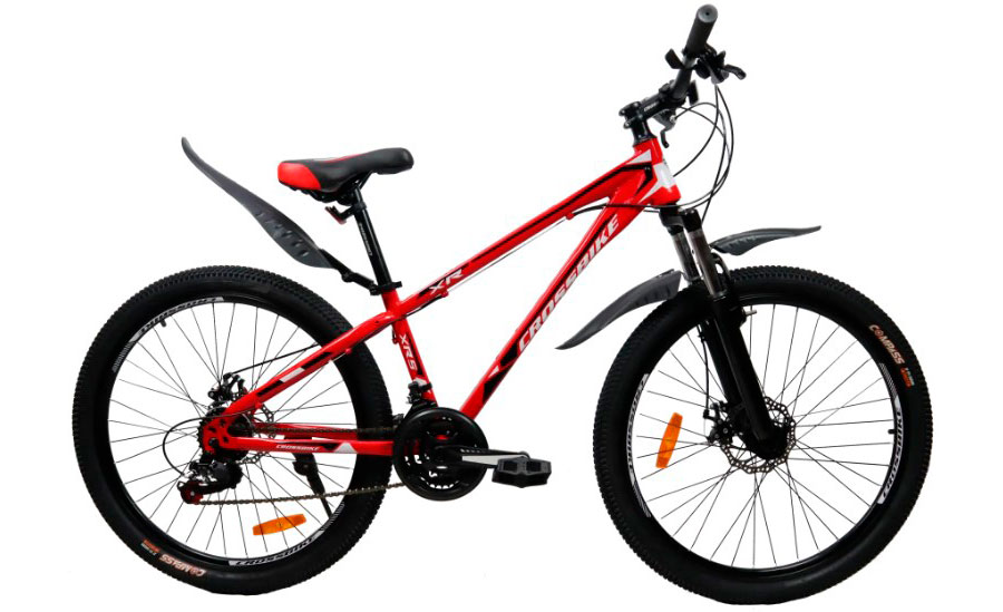 Фотография Велосипед CrossBike Racer 26" размер XS рама 13 2022 Красно-Черный