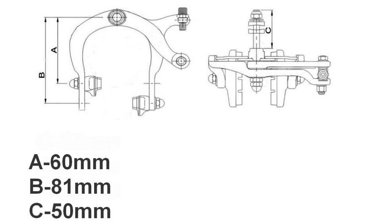 Гальмо Saccon Sencro 18/70 60/81мм P50 сріблястий 2