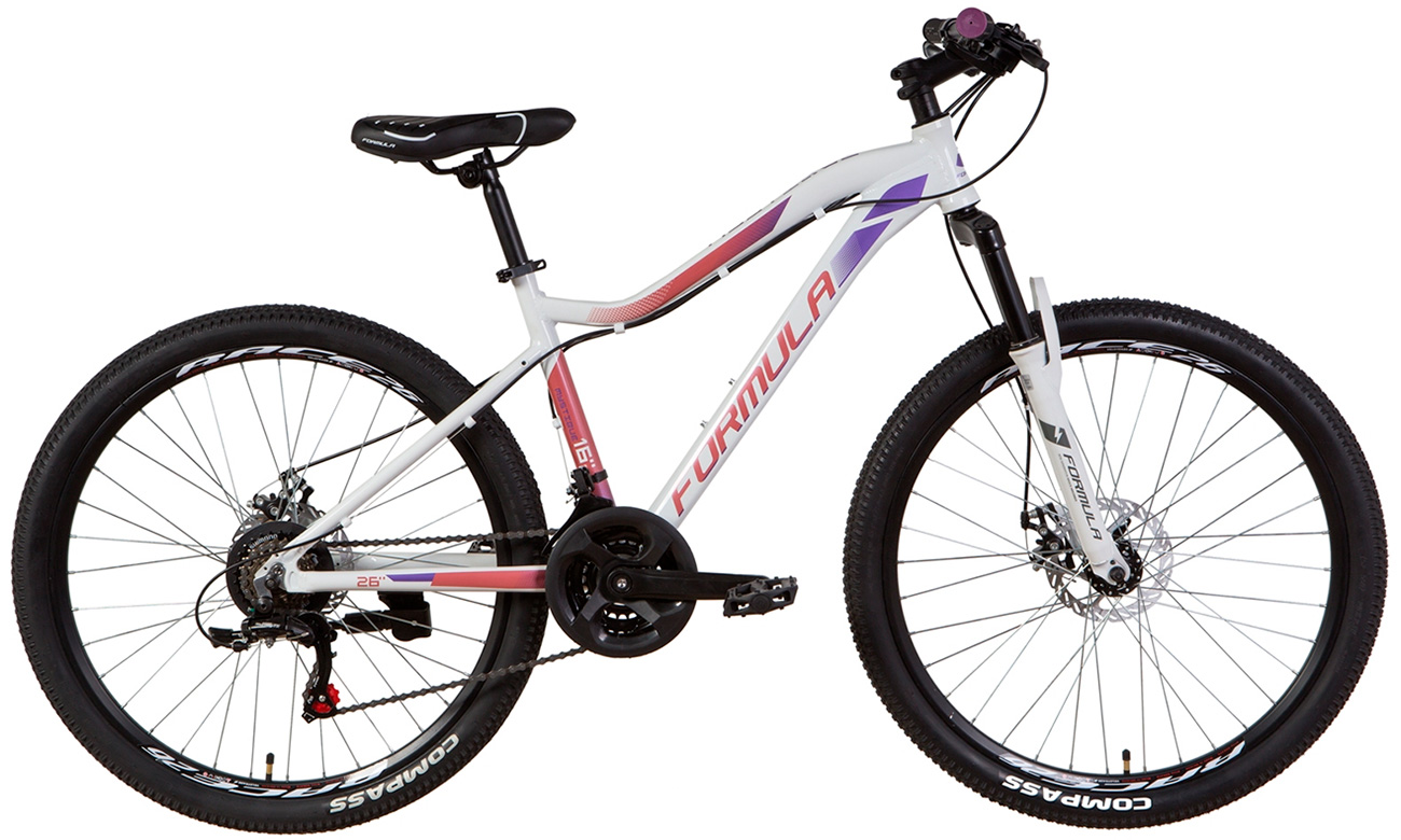 Велосипед Formula MYSTIQUE 1.0 AM DD 26" (2021) 2021 Бело-фиолетовый 2 Велосипед Formula MYSTIQUE 1.0 AM DD 26" (2021) 2021 Бело-фиолетовый 2