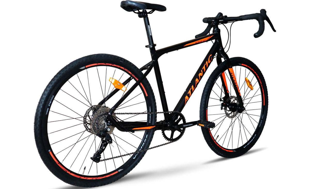 Велосипед Atlantic Xenon DX 28" розмір L рама 19 2023 Чорно-жовтогарячий 2