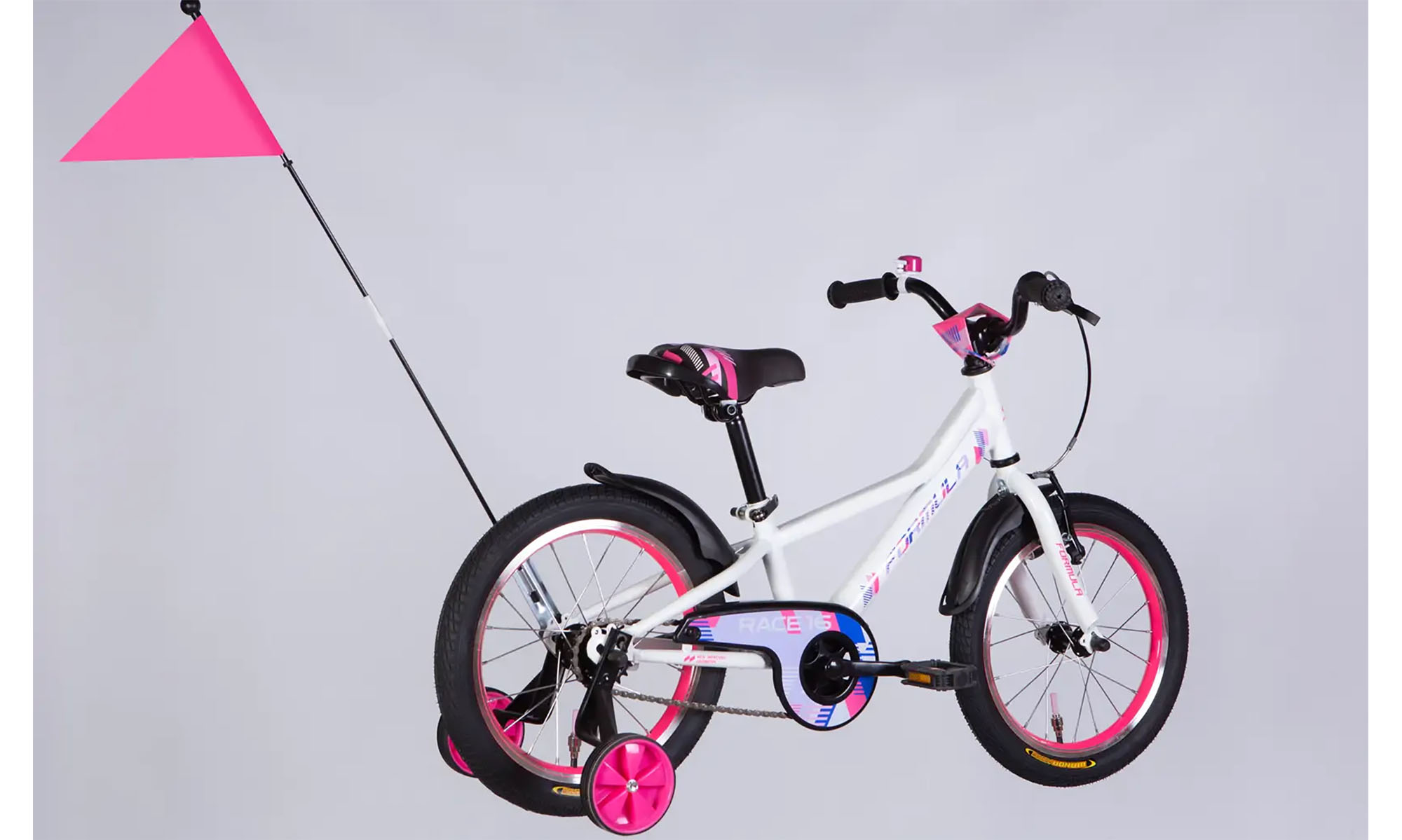 Велосипед Formula Kid RACE BH 16", размер XXS, рама-8,5", год 2026, белый с розовым 3