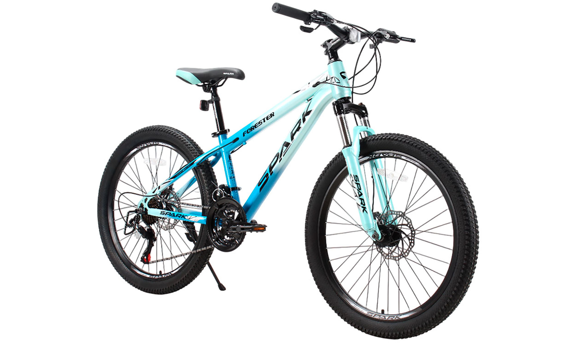 Велосипед SPARK FORESTER JR. 24", размер XS, рама 13", год 2025, голубой с бирюзовым 4