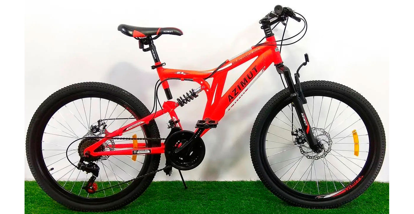 Фотографія Велосипед Azimut Blackmount GD 26" розмір М рама 18 Червоний