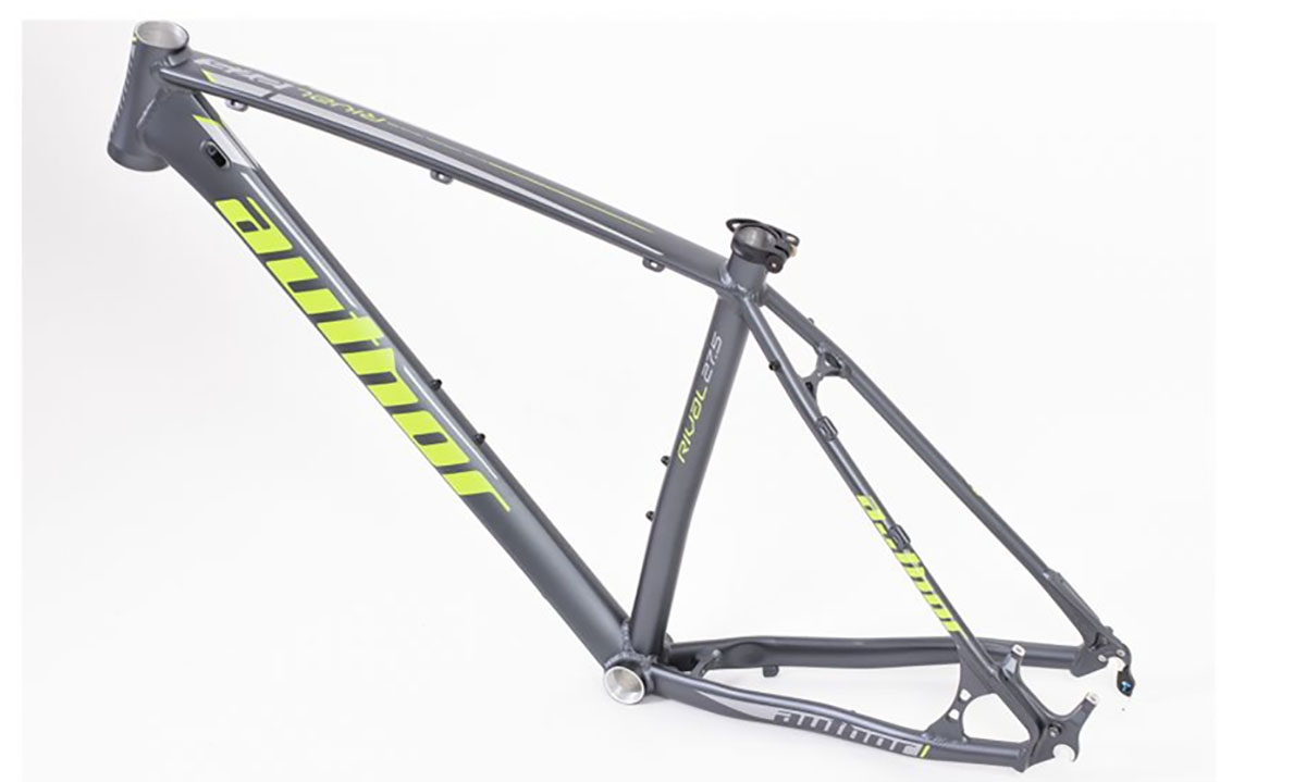 РАМА AUTHOR (2022) Rival II 27.5", рама 17" (M), колір-сірий (зелений) // сірий 2
