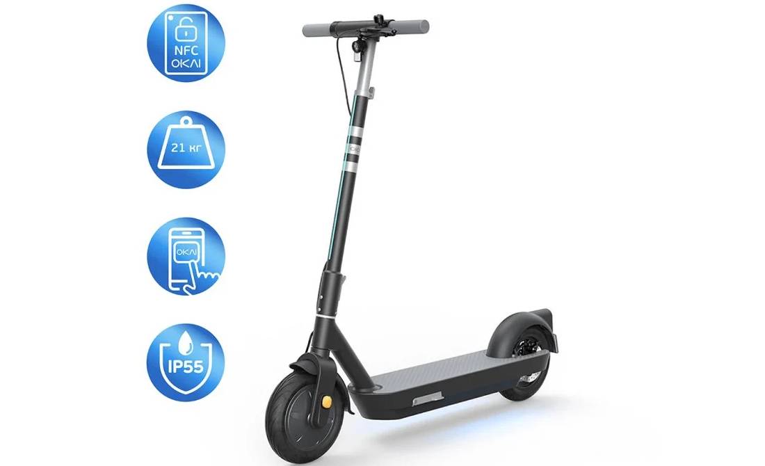 Электросамокат OKAI ES30-NEON PRO 10" 350(700)W, 14,7Ah, NFC, App, черный Электросамокат OKAI ES30-NEON PRO 10" 350(700)W, 14,7Ah, NFC, App, черный