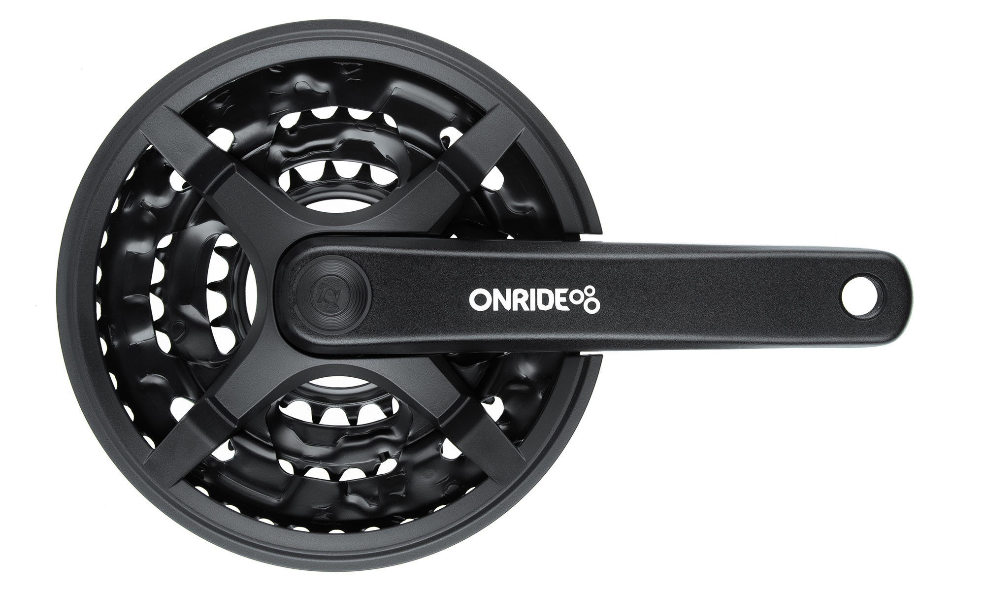Шатуни ONRIDE Trio 830P, під квадрат, 170мм, 22-32-42T, на 8/7/6 швидкостей, чорні (конверт) 
